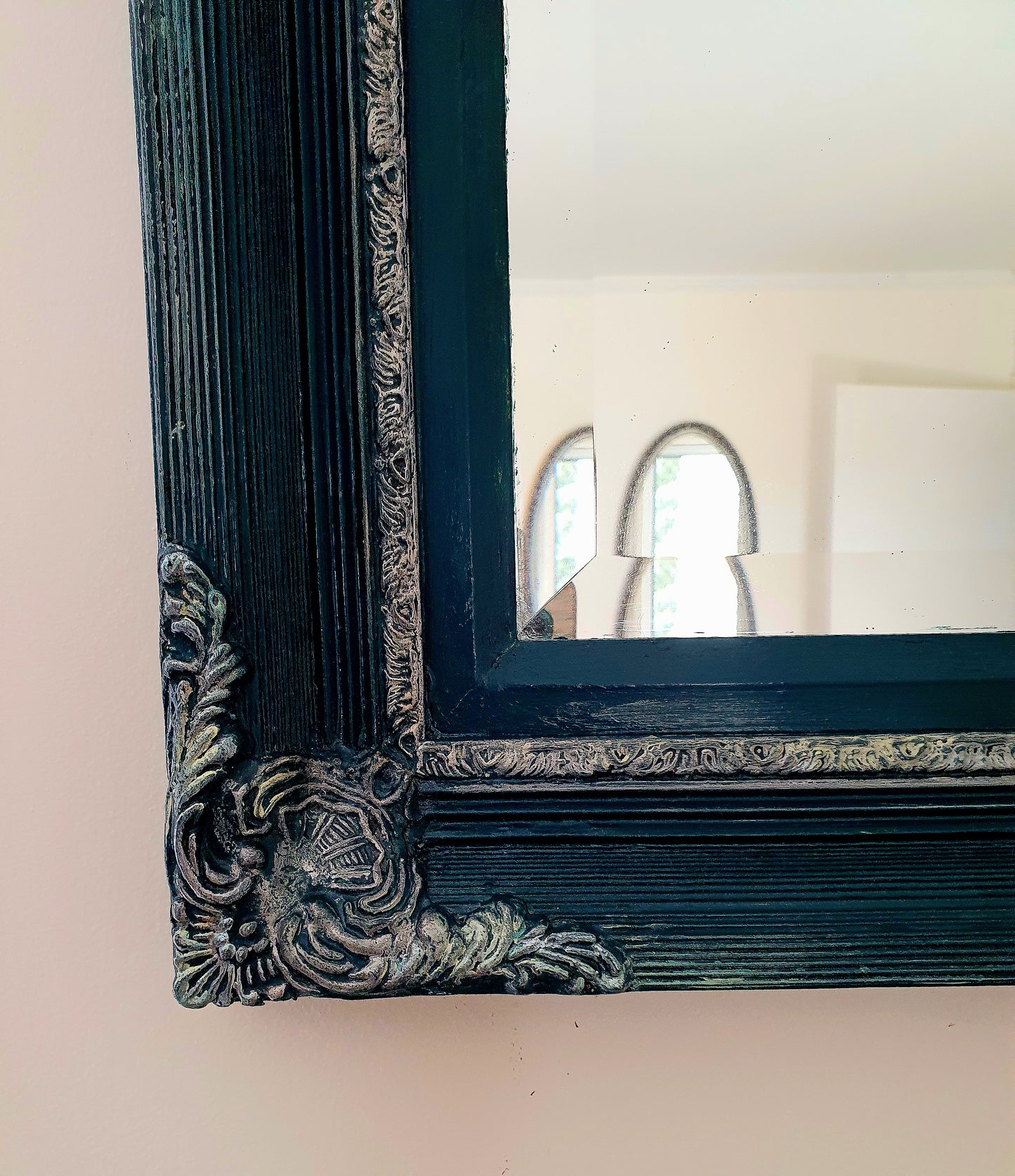 Ornate Teal Mirror