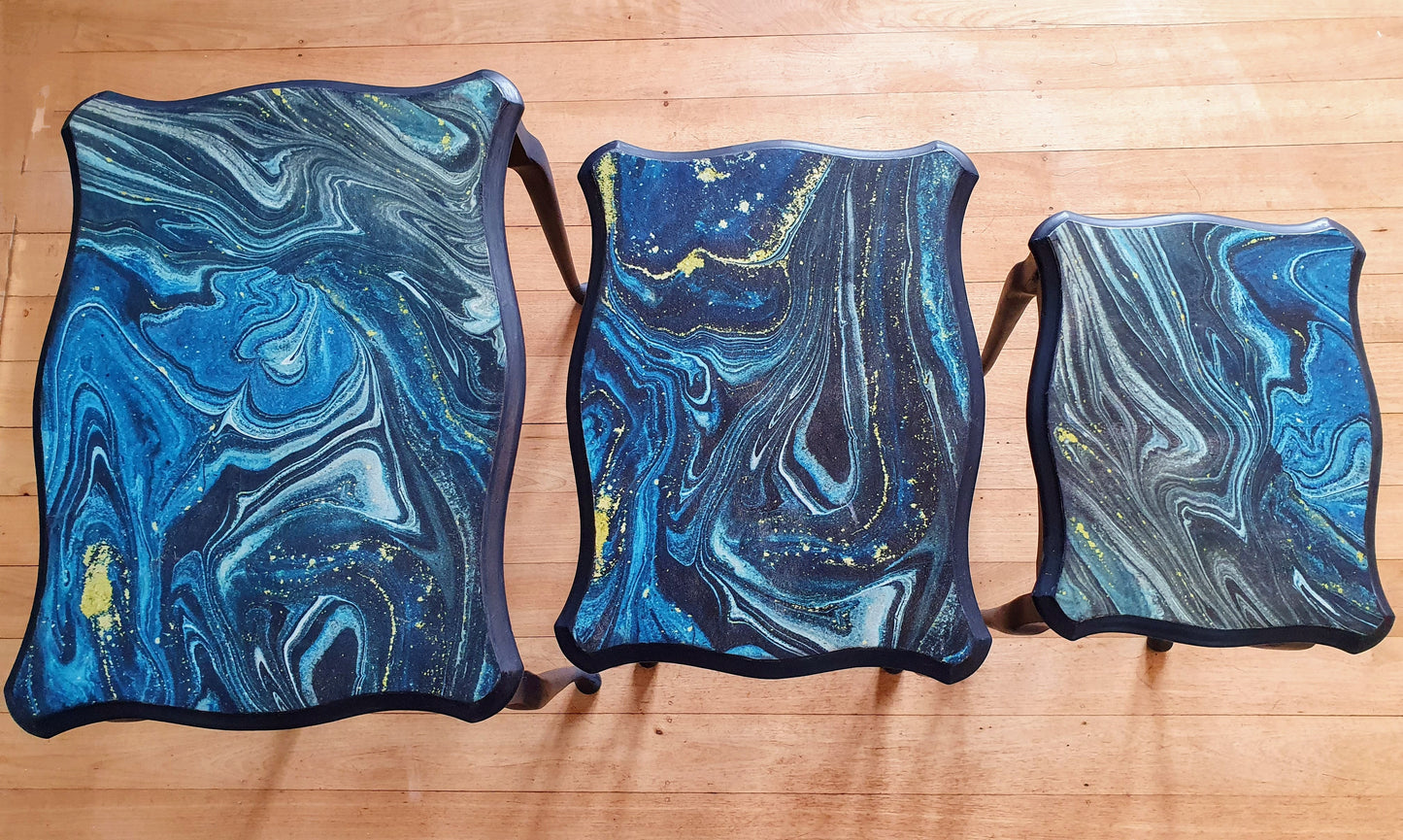 Nocturnal Marble Nest tables