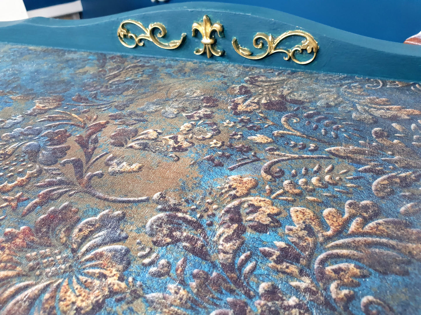 Ornate Half Round Table
