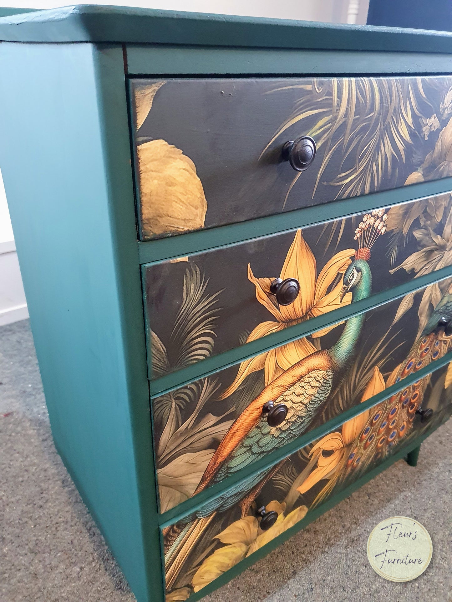 Botanical Peacock Drawers