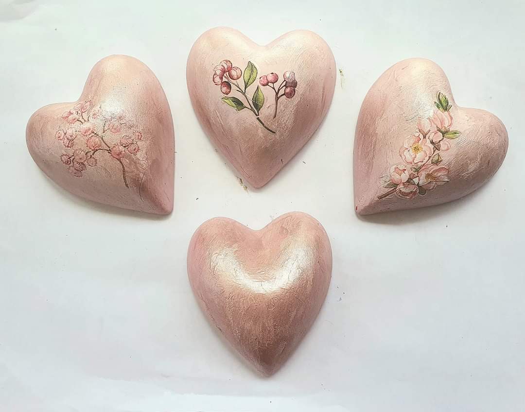Hanging Ceramic Hearts
